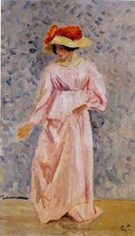 Писсарро Портрет Жанны в розовом платье 1898г